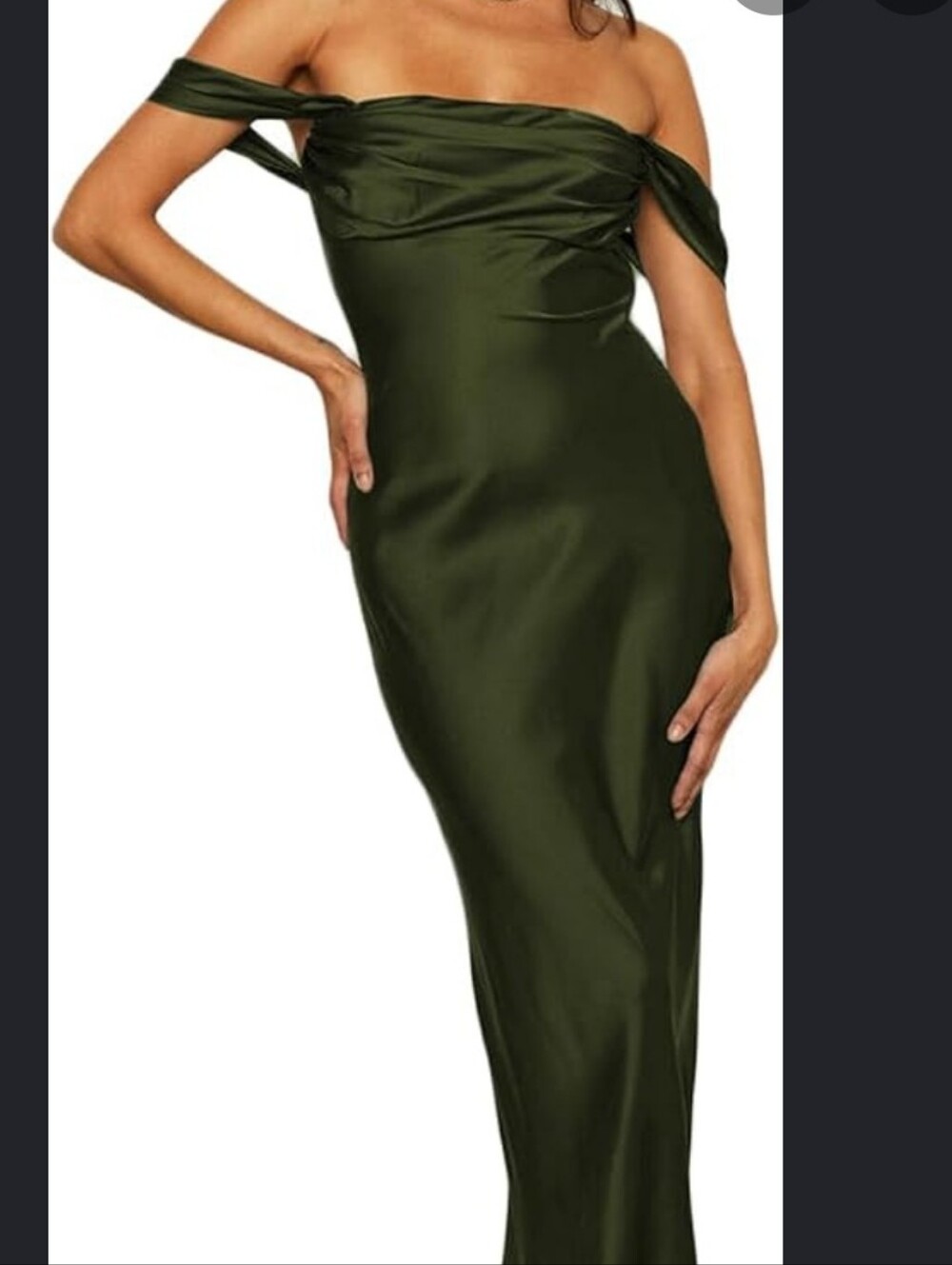 Navy Satin Dress M